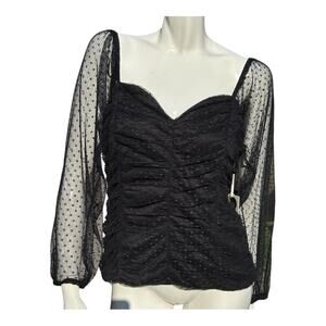 Paperoc - Black Blouse, long sleeve, size 2X, NWOT